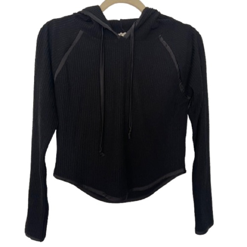 For Love and Lemons Crop Drawstring Hoodie